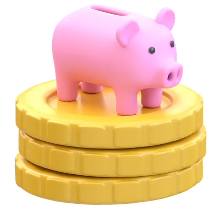 Economia de dinheiro  3D Illustration