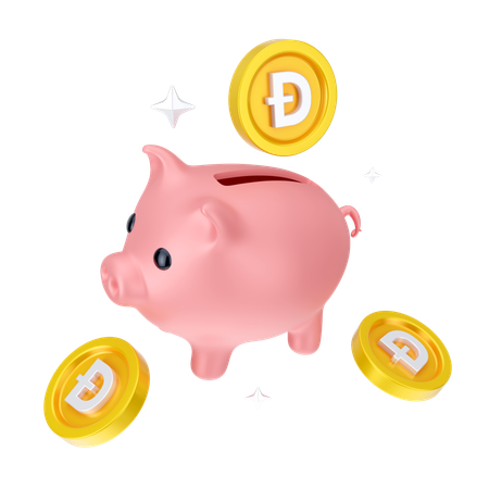 Economia de dogecoin  3D Icon