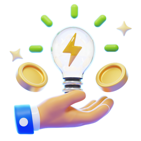 Economia de energia  3D Icon