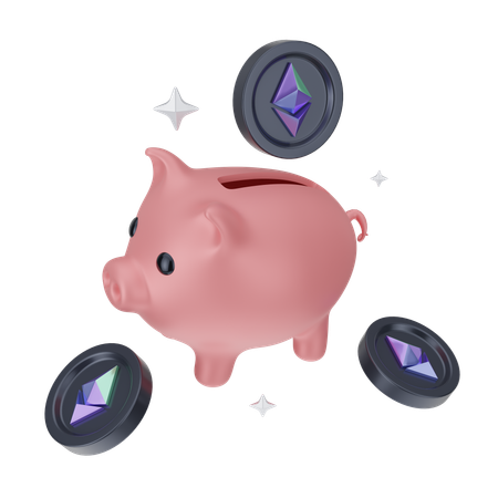 Economia de ethereum  3D Icon