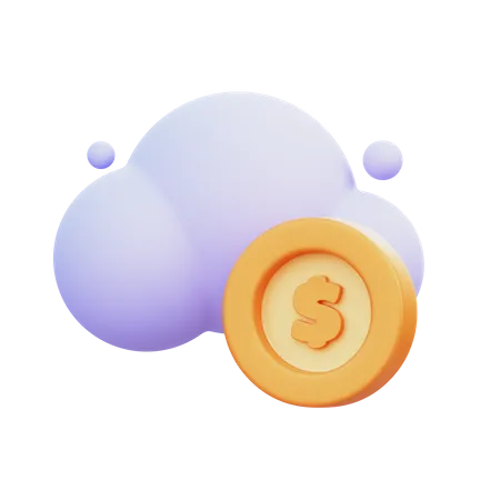 Economia da nuvem  3D Icon
