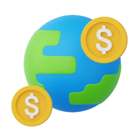Economia global  3D Icon
