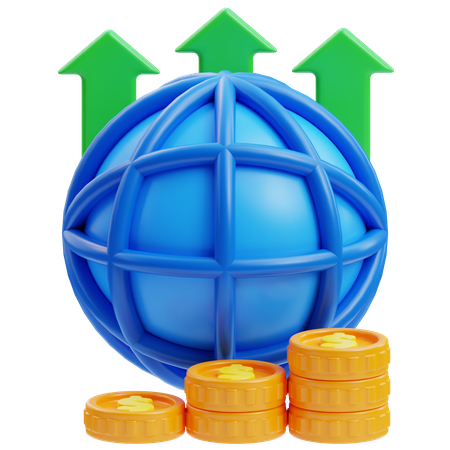 Economia mundial  3D Icon