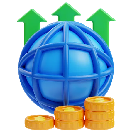 Economia mundial  3D Icon