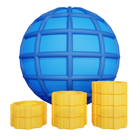 Economia mundial  3D Icon