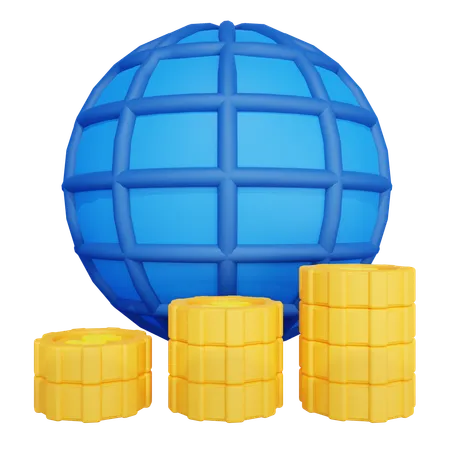 Economia mundial  3D Icon