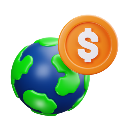 Economia global  3D Icon