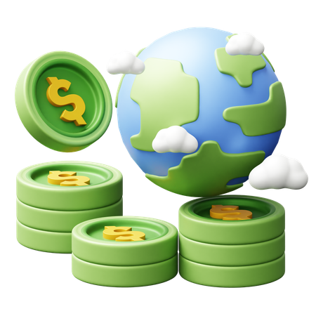 Economia global  3D Icon