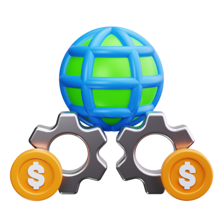 Economia global  3D Icon