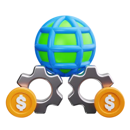 Economia global  3D Icon