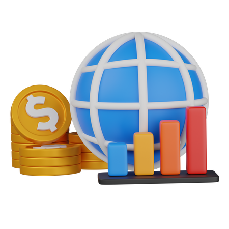 Economia mundial  3D Icon