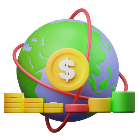 Economia global  3D Illustration