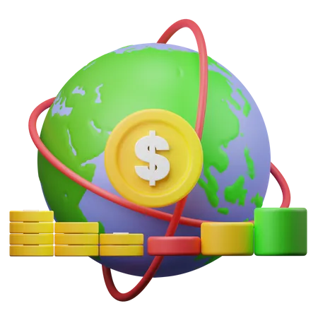 Economia global  3D Illustration