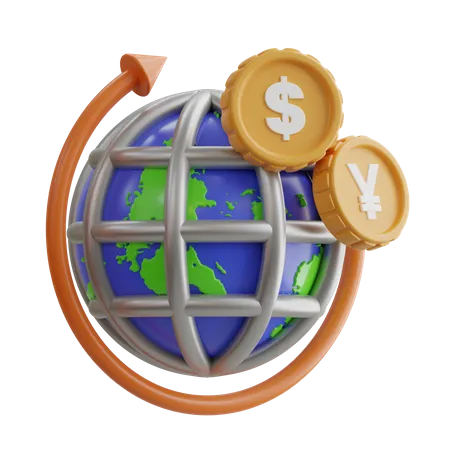 Economia global  3D Icon