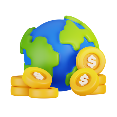 Economia global  3D Icon