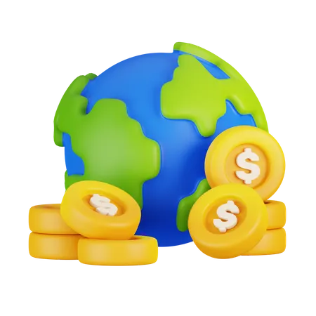 Economia global  3D Icon