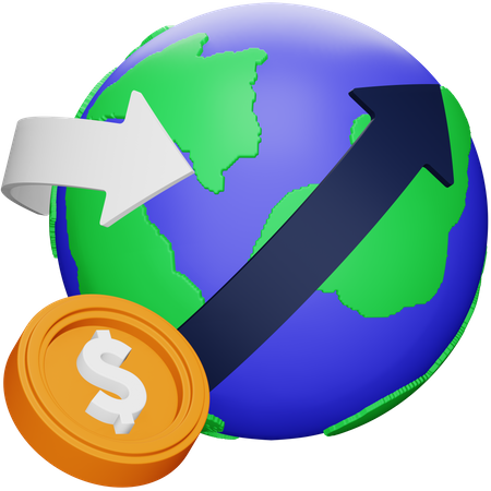 Economia global  3D Icon