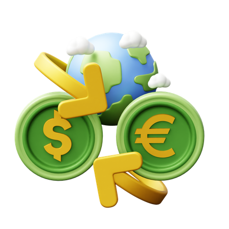 Troca de Economia Global  3D Icon