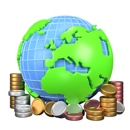 Economía mundial  3D Icon