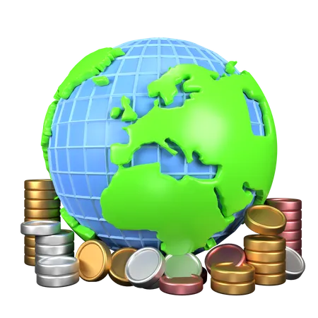 Economía mundial  3D Icon