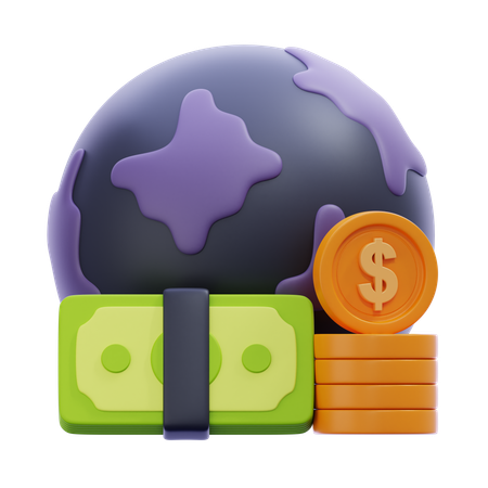 Economia mundial  3D Icon