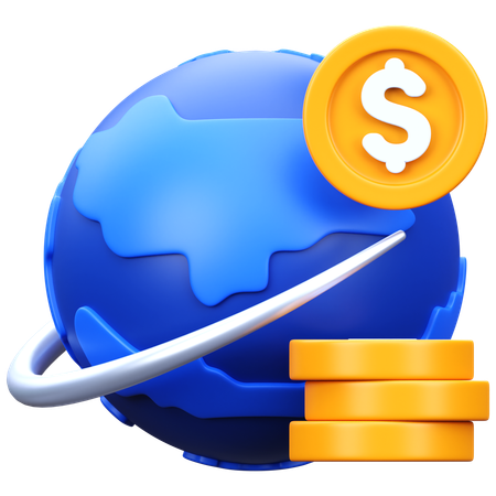 Economia mundial  3D Icon