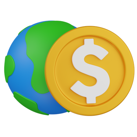 Economia mundial  3D Icon