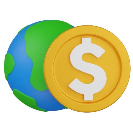 Economia mundial  3D Icon