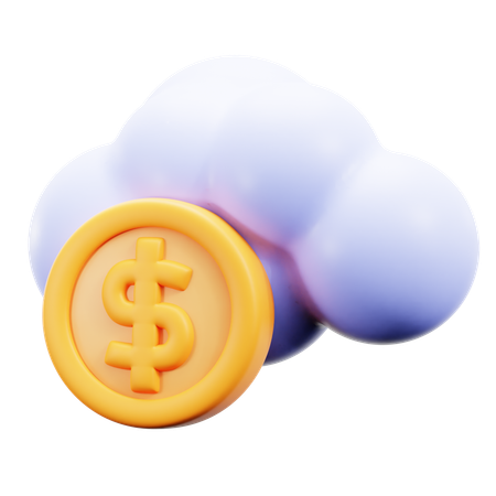 Economía de la nube  3D Icon