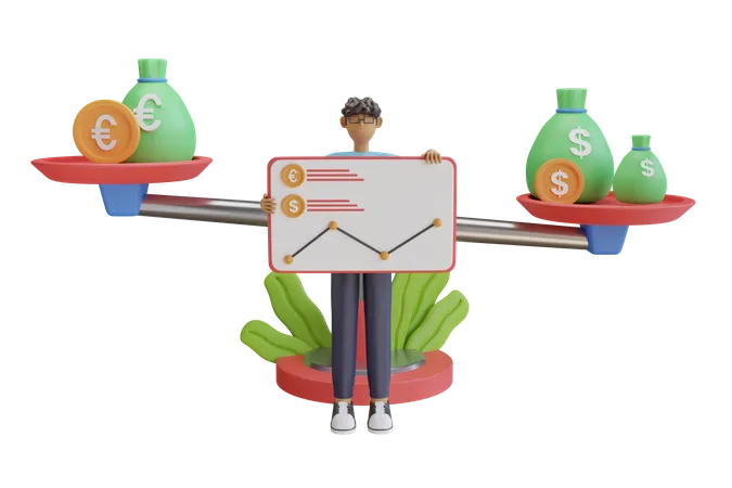Economic Balance  3D Illustration