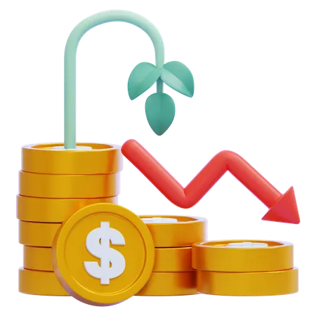 Economic Crisis  3D Icon