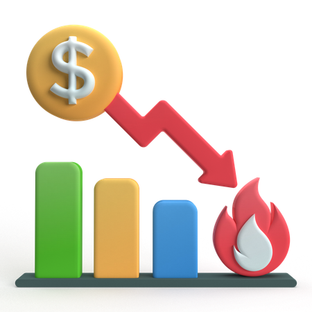Economic Crisis  3D Icon