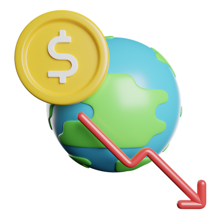 Economic Crisis  3D Icon