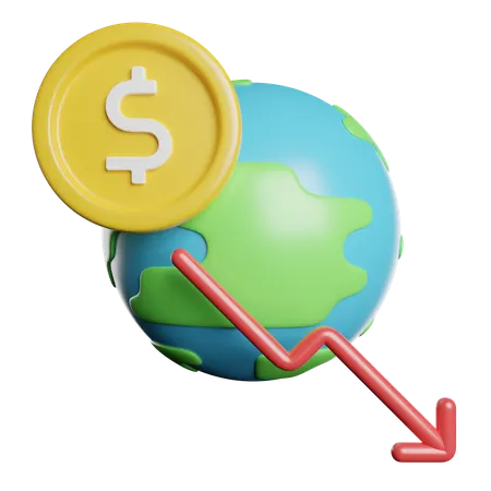 Economic Crisis  3D Icon