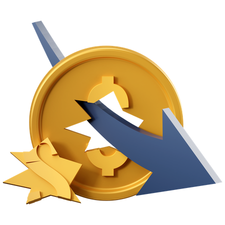 Economic crisis  3D Icon