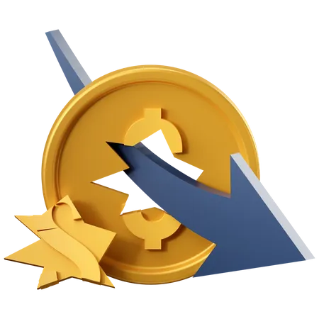 Economic crisis  3D Icon