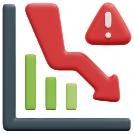 Economic Downturn  3D Icon