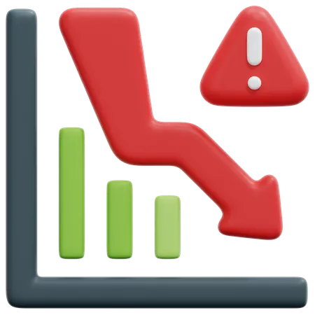 Economic Downturn  3D Icon
