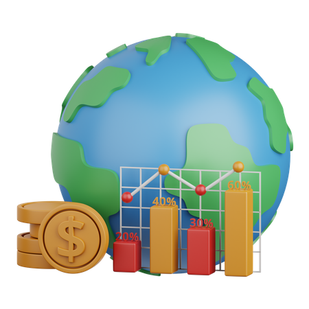 Economic Growth  3D Icon