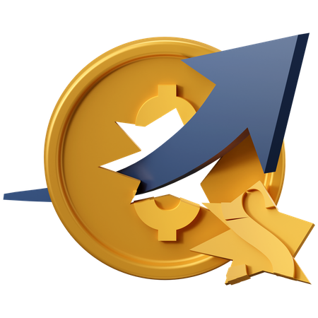 Economic growth  3D Icon