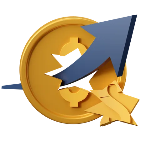 Economic growth  3D Icon