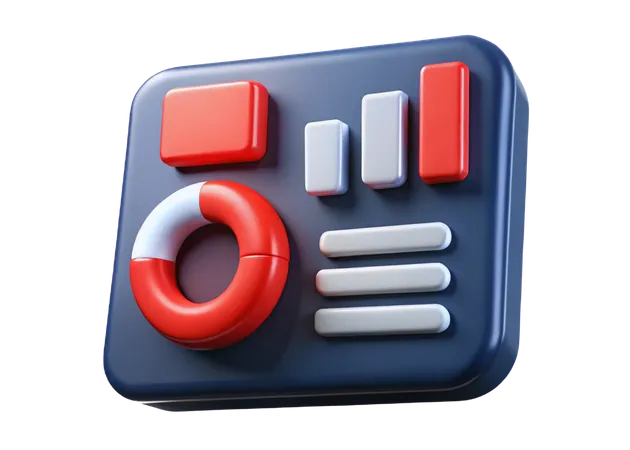 Economic Report  3D Icon