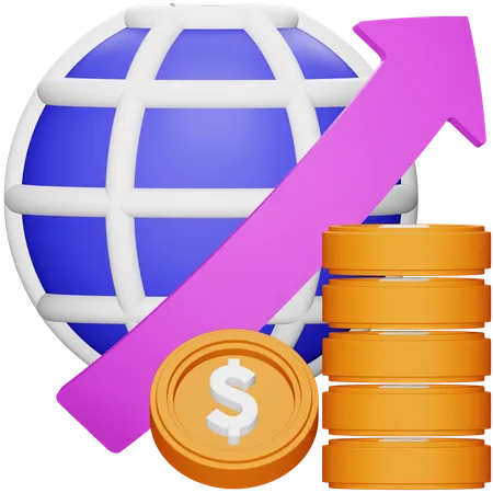 Croissance économique  3D Icon