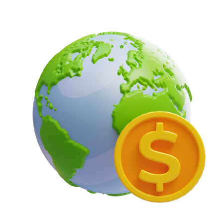 Économie mondiale  3D Icon