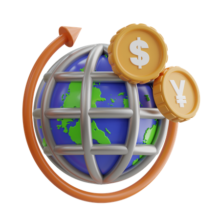 Économie mondiale  3D Icon