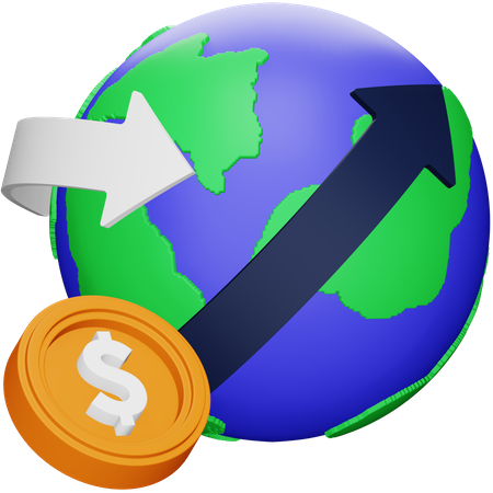 Économie mondiale  3D Icon