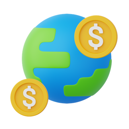 Économie mondiale  3D Icon