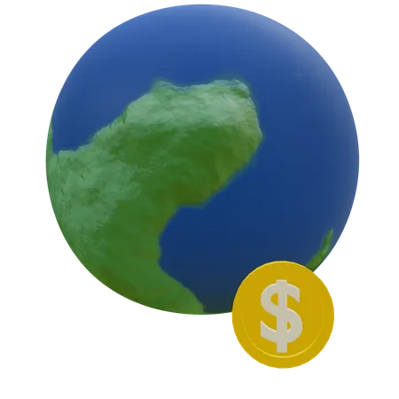 Économie mondiale  3D Icon