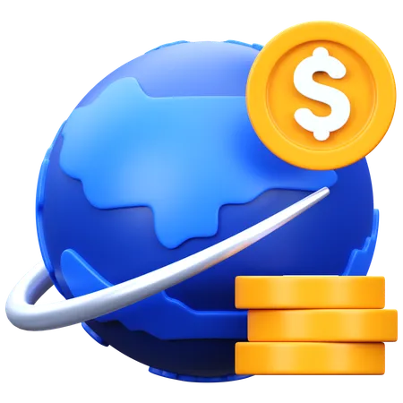 Économie mondiale  3D Icon