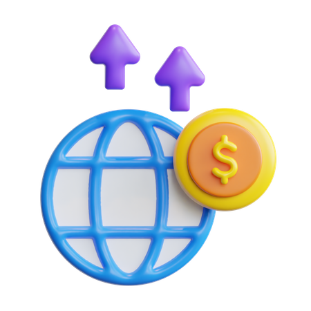 Économie mondiale  3D Icon